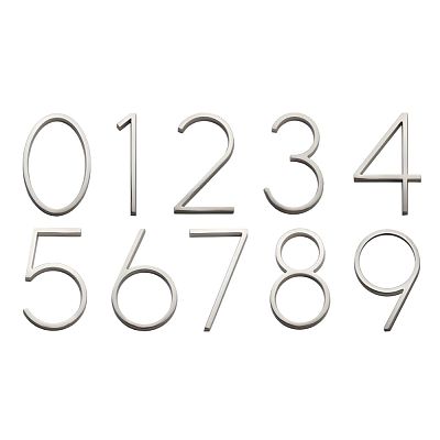 Sure-Loc 5" (128mm) Floating House Numbers - (Satin Nickel)