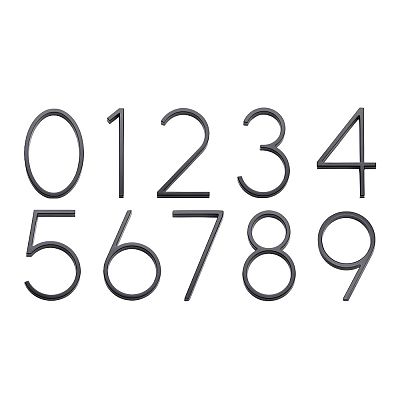 Sure-Loc 5" (128mm) Floating House Numbers - (Flat Black)
