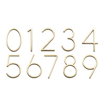 Sure-Loc 5" (128mm) Floating House Numbers - (Satin Brass)