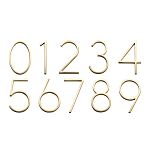 Sure-Loc 5" (128mm) Floating House Numbers - (Satin Brass)