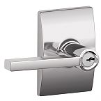 Schlage Latitude Keyed Entry Door Lever Set with Century Trim