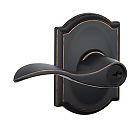 Schlage Accent Keyed Entry Door Lever Set with Camelot Trim