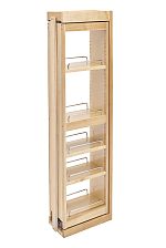 Rev-A-Shelf 6" W x 42" H Pullout Between Cabinet Wall Filler w/ Ball-Bearing Soft-Close Slides