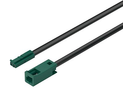 Hafele Loox5 24V 5A/18 AWG CL3R Extension Lead, for In-Wall Leads, 78-3/4" - EACH (Black)