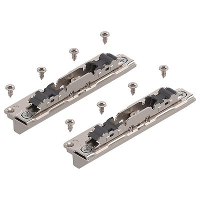 Blum AVENTOS HS/HL/HK and HK top Lift System Door Mounting Plate for Narrow Aluminum Frame Doors, Screw-on (PAIR)