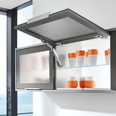 Blum AVENTOS HK-XS TIP-ON Lift System for Small Wall Cabinets & Built-Ins