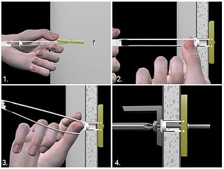 SnapToggle toggle bolt installation diagram