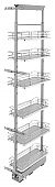 Rev-A-Shelf Pullout Pantry Shelving System with Soft-Close (11"W x 73-5/8"-80-3/4"H)