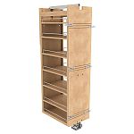 Rev-A-Shelf 14" (356mm) Wood Tall Cabinet Pullout Pantry Organizer with Soft-Close for 58-21/32" to 67-21/32" Height