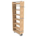 Rev-A-Shelf 8" (203mm) Wood Tall Cabinet Pullout Pantry Organizer with Soft-Close for 58-21/32" to 67-21/32" Height