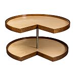 Century Walnut Creek Signature Series 28" (711mm) Pie-Cut Lazy Susan 2-Shelf Set without Hardware