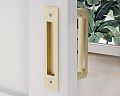 Emtek Modern Solid Brass 8" (203mm) Center-to-Center Rectangle Thru-mount Flush Pull - EACH