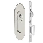 Emtek Classic Solid Brass Scalloped Pocket Door Mortise Keyed Lockset