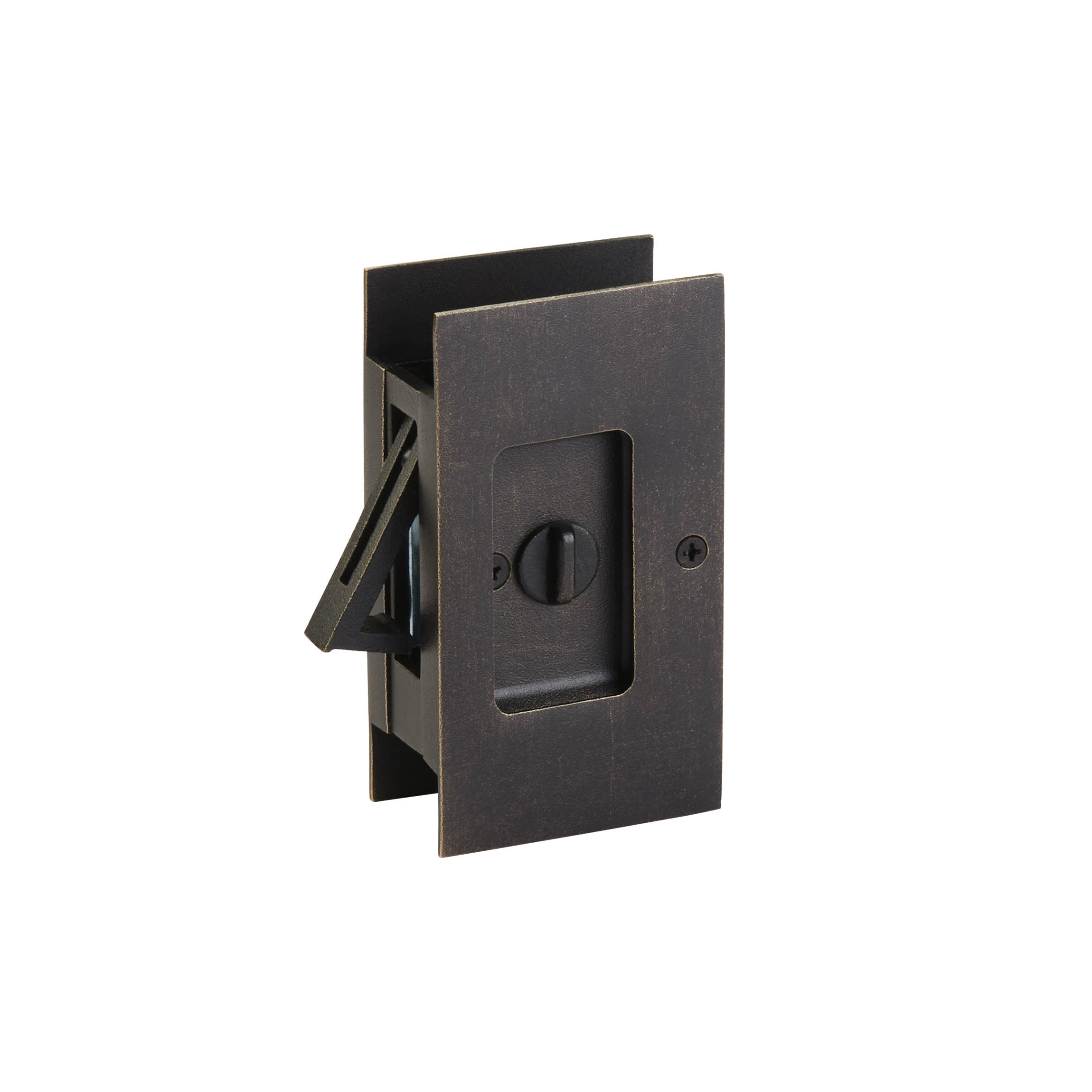 Rectangular Privacy Lock Emtek Products, Inc. 2108-MB - Emtek Modern Rectangular Pocket Door ...