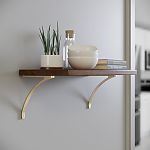 Ashley Norton 8" Solid Bronze Curved Shelf Bracket