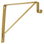 US Futaba 11" (279mm) Shelf and Closet Rod Bracket - For Oval Rods - EACH (Satin Brass)