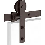 Emtek Modern Rectangular Face Mount Sliding Barn Door Flat Track Set