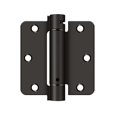 Deltana Steel Single Action Spring Hinge 3-1/2" (89mm) x 3-1/2" (89mm) - 1/4" Radius Corner - EACH
