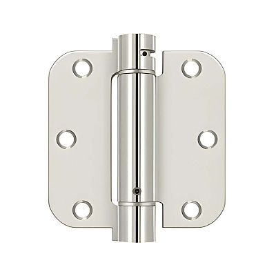 Deltana Steel Single Action Spring Hinge 3-1/2" (89mm) x 3-1/2" (89mm) - 5/8" Radius Corner - EACH
