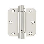 Deltana Steel Single Action Spring Hinge 3-1/2" (89mm) x 3-1/2" (89mm) - 5/8" Radius Corner - EACH