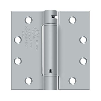 Deltana Steel Single Action Spring Hinge 4-1/2" (114mm) x 4-1/2" (114mm) - Square Corner - EACH
