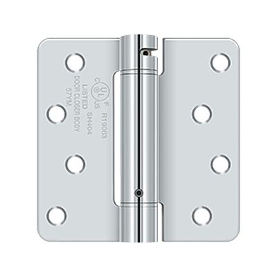 Deltana Steel Single Action Spring Hinge 4" (102mm) x 4" (102mm) - 1/4" Radius Corner - EACH