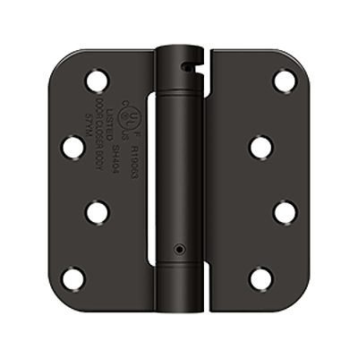 Deltana Steel Single Action Spring Hinge 4" (102mm) x 4" (102mm) - 5/8" Radius Corner - Therma-Tru Hole Pattern - EACH