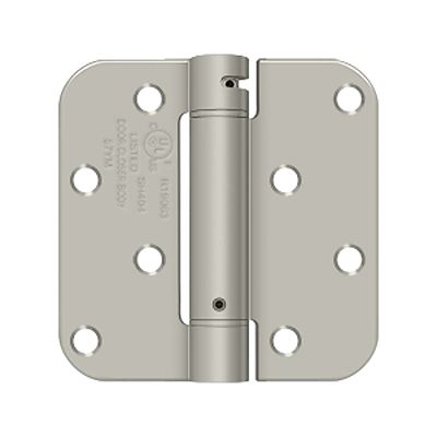 Deltana Steel Single Action Spring Hinge 4" (102mm) x 4" (102mm) - 5/8" Radius Corner - Benchmark Hole Pattern - EACH
