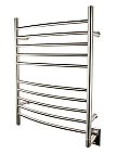 Amba Radiant Hardwired + Plug-in Combo Curved Towel Warmer in Brushed - 23-5/8" (600mm)W x 31-7/8" (810mm)H  - Wall Mounted
