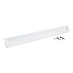 Rev-A-Shelf 36" White Polymer Slim Series Tip-Out Sink Front Tray w/ Hinges and End Caps