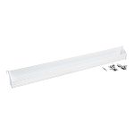 Rev-A-Shelf 36" White Polymer Slim Series Tip-Out Sink Front Tray w/ Soft-Close Hinges and End Caps