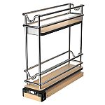 Rev-A-Shelf 3" Two-Tier Narrow Wire Wall Upright Pullout