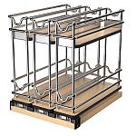 Rev-A-Shelf 9" Two-Tier Triple Narrow Wire Wall Upright Pullout