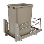 Rev-A-Shelf Single 35 qt. Pullout Champagne Waste Container w/ Soft-Close Slides