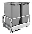 Rev-A-Shelf Rev-A-Motion Double 50-quart Door Mount Pullout Waste Container (Silver Polymer)