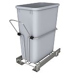 Rev-A-Shelf 9-3/4" (248mm)W Single Waste Pull Out Bin w/Ball-Bearing Slides (Chrome)