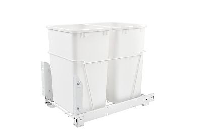Rev-A-Shelf White Steel Pullout Waste Container