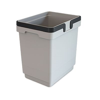 Vibo 35 Qt. Single Replacement Waste Container Bin w/Handles - EACH (Light Gray)