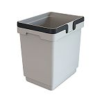 Vibo 35 Qt. Single Replacement Waste Container Bin w/Handles - EACH (Light Gray)