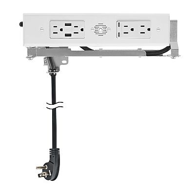 Docking Drawer 15 amp Blade Duo In-Drawer Outlet, Integrated Safety Shutoff, (2) 65W USB-C, (2) USB-A Ports & (4) AC Outlets