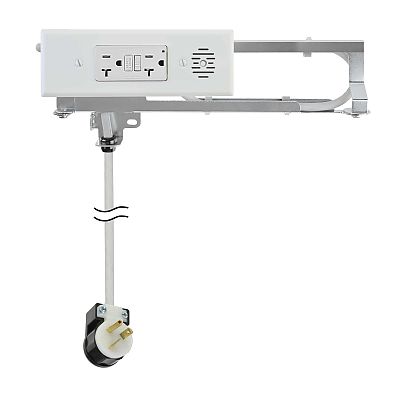 Docking Drawer 20 amp Blade In-Drawer Outlet, Integrated Safety Shutoff, (2) AC - GFCI Outlets