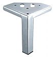 Designs of Distinction 5" (128mm)H Urban Square Corner Leg - Chrome