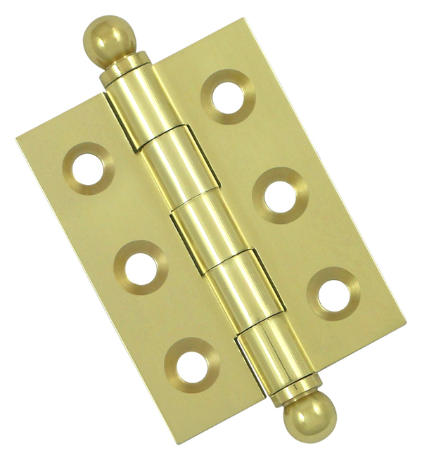 Deltana Solid Brass 2" (51mm) x 1-1/2" (38mm) Flush/Full Inset Non-Self Closing Ball Tip Cabinet Hinge - EACH (Unlacquered Brass) Questions & Answers