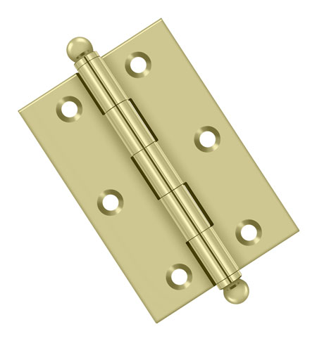 Deltana Solid Brass 3" (76mm) x 2" (51mm) Flush/Full Inset Non-Self Closing Ball Tip Cabinet Hinge - EACH (PVD Polished Brass) Questions & Answers