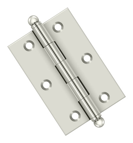 Deltana Solid Brass 3" (76mm) x 2" (51mm) Flush/Full Inset Non-Self Closing Ball Tip Cabinet Hinge - EACH (Polished Nickel) Questions & Answers