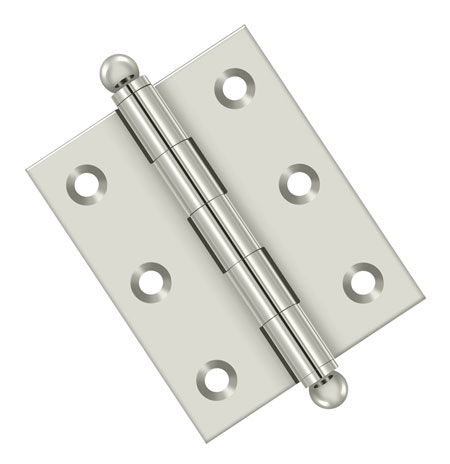 Deltana Solid Brass 2-1/2" (64mm) x 2" (51mm) Flush/Full Inset Non-Self Closing Ball Tip Cabinet Hinge - EACH (Polished Brass) Questions & Answers