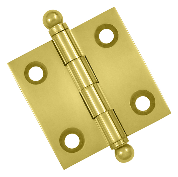 Deltana Solid Brass 1-1/2" (38mm) x 1-1/2" (38mm) Flush/Full Inset Non-Self Closing Ball Tip Cabinet Hinge - EACH (PVD Polished Brass) Questions & Answers