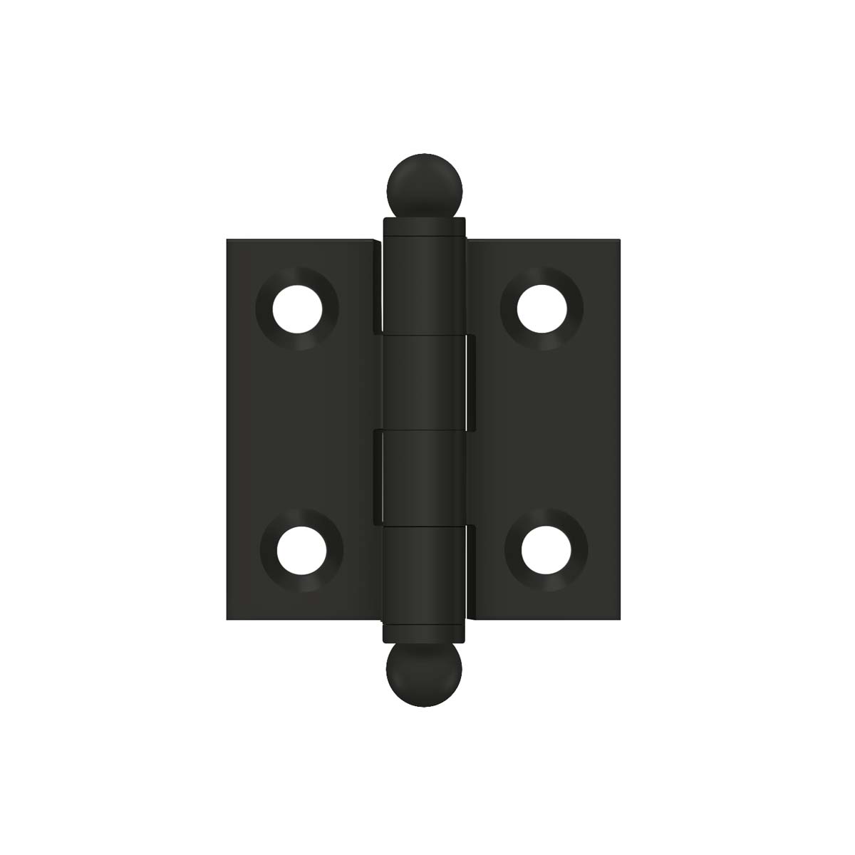 Deltana Solid Brass 1-1/2" (38mm) x 1-1/2" (38mm) Flush/Full Inset Non-Self Closing Ball Tip Cabinet Hinge - EACH (Paint Black) Questions & Answers