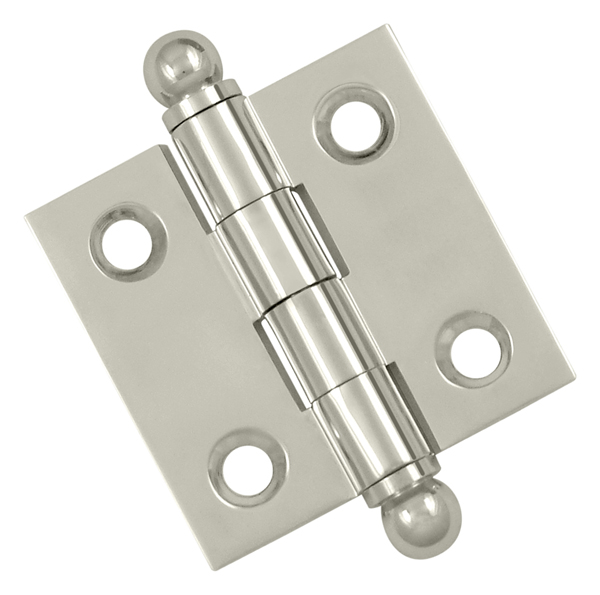 Deltana Solid Brass 1-1/2" (38mm) x 1-1/2" (38mm) Flush/Full Inset Non-Self Closing Ball Tip Cabinet Hinge - EACH (Polished Chrome) Questions & Answers