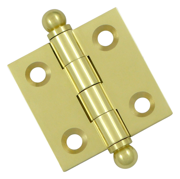 Deltana Solid Brass 1-1/2" (38mm) x 1-1/2" (38mm) Flush/Full Inset Non-Self Closing Ball Tip Cabinet Hinge - EACH (Unlacquered Brass) Questions & Answers